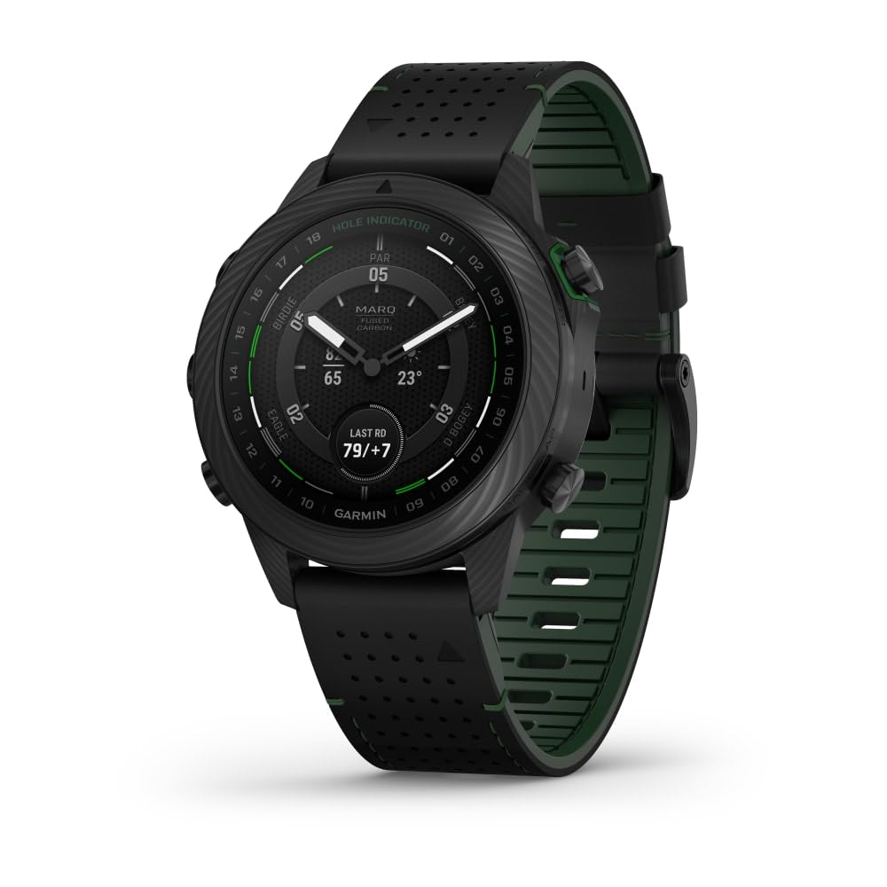 Luxury Golf Smartwatch Carbon Edition – 46mm AMOLED GPS Watch | Sapphire Lens | Smart Caddie | Multi-Band GPS | 16-Day Battery | 10ATM | 32GB | 1 Year Warranty | Easy 14-Day Returns | Free Wireless Earbuds Gift