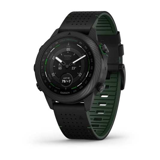 Luxury Golf Smartwatch Carbon Edition – 46mm AMOLED GPS Watch | Sapphire Lens | Smart Caddie | Multi-Band GPS | 16-Day Battery | 10ATM | 32GB | 1 Year Warranty | Easy 14-Day Returns | Free Wireless Earbuds Gift