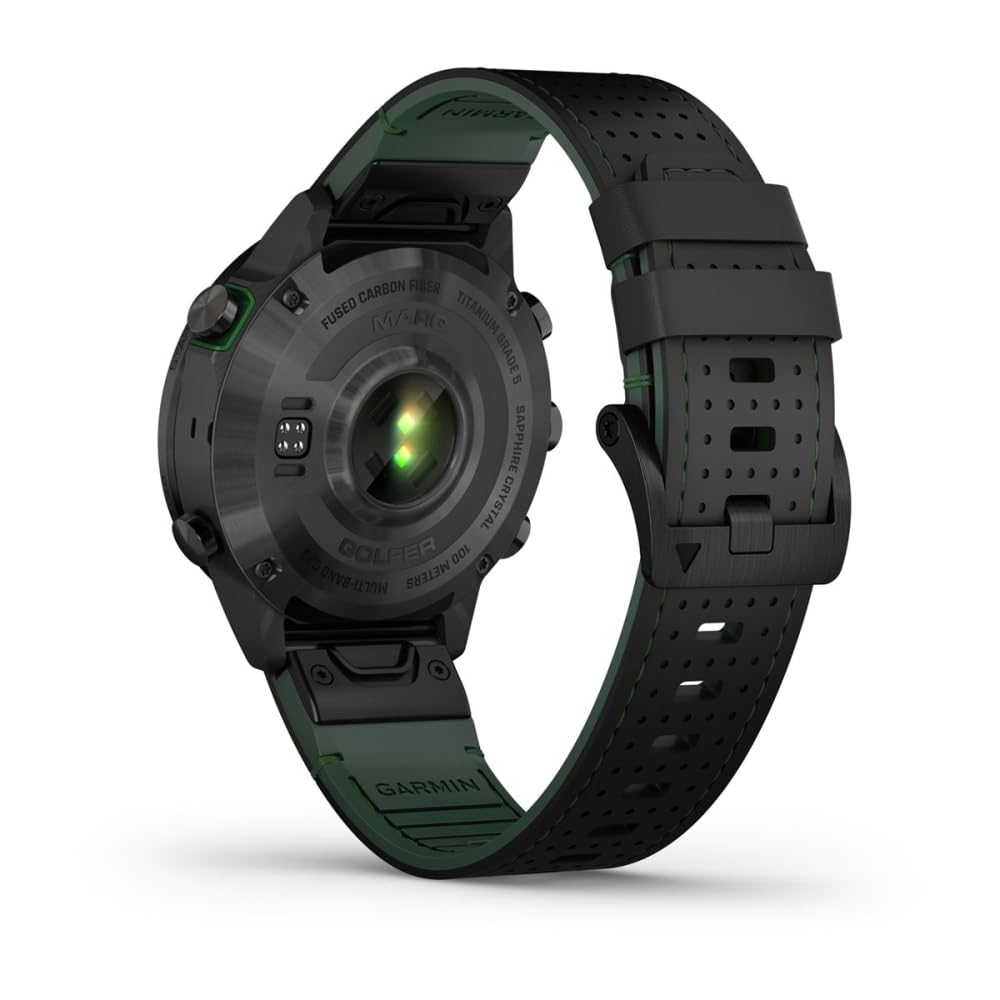 Luxury Golf Smartwatch Carbon Edition – 46mm AMOLED GPS Watch | Sapphire Lens | Smart Caddie | Multi-Band GPS | 16-Day Battery | 10ATM | 32GB | 1 Year Warranty | Easy 14-Day Returns | Free Wireless Earbuds Gift